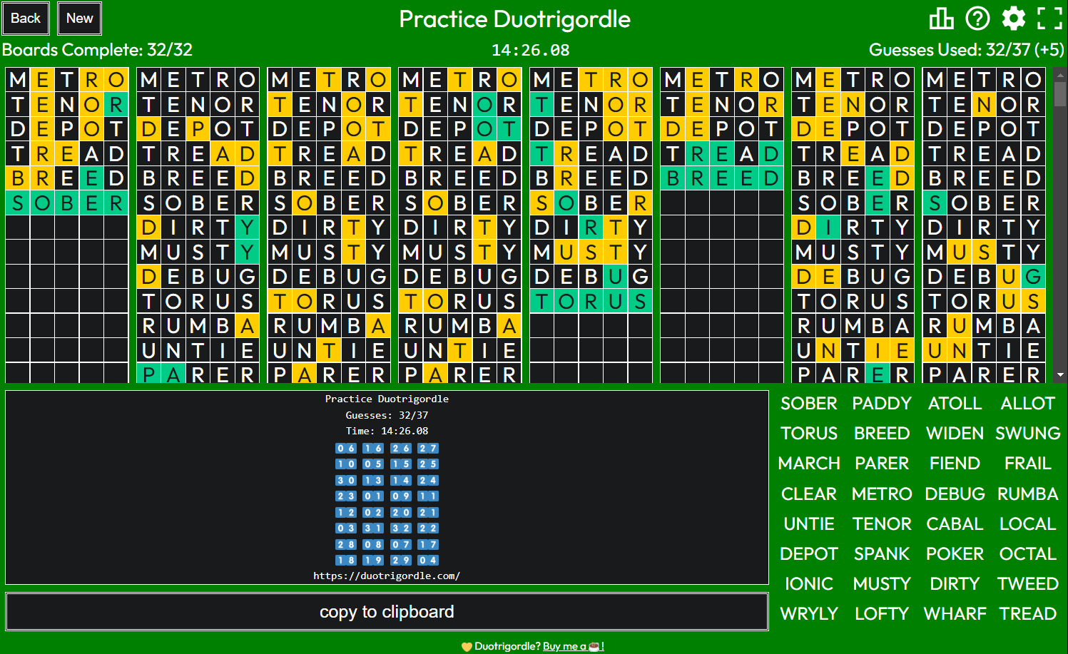 Duotrigordle: The Ultimate Word Puzzle Challenge